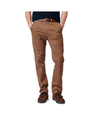 aubi Witham Straight Leg Stretch Chino Pants - Brown