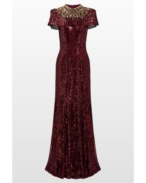 Jenny Packham Radiant Sequin-Embellished Gown - Multicolor