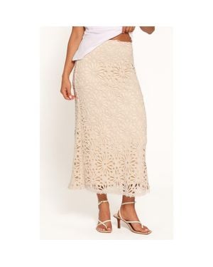Petal & Pup Vesela Crochet Maxi Skirt - Natural