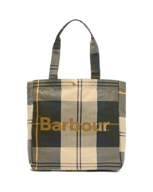 Barbour Telfield Tartan Tote - Green