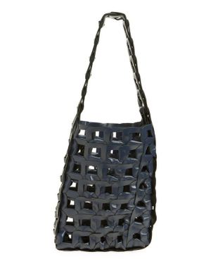 SC103 Medium Links Leather Tote - Black