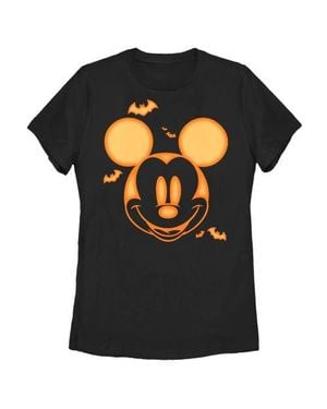 Mickey & Friends Halloween Pumpkin Face Graphic T-Shirt - Black