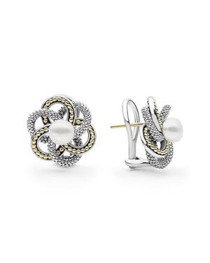 Lagos Luna Knot Cultured Pearl Studs - Multicolor