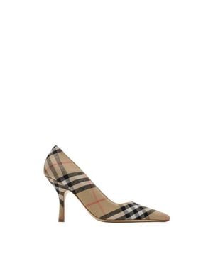 Burberry Check Dame Pumps - Metallic