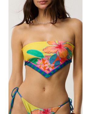 Rip Curl Bliss Scarf Bandeau Bikini Top - Black
