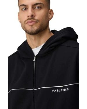 Fabletics The Go-To Full Zip Oversized Hoodie - Black