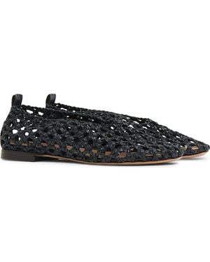 Mansur Gavriel Woven Ballerina Flat - Black