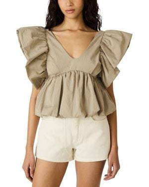 Steve Madden Saskya Babydoll Top - Natural