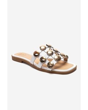 Forever & Always Shoes Bareon Leather Sandal - White