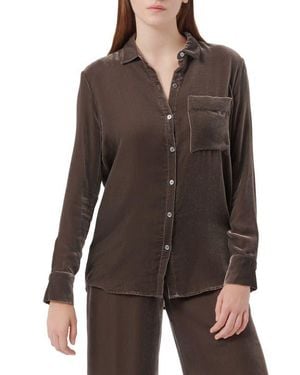 ATM Velvet Boyfriend Shirt - Brown