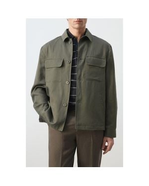 Mango Rucked Back Jacket - Green