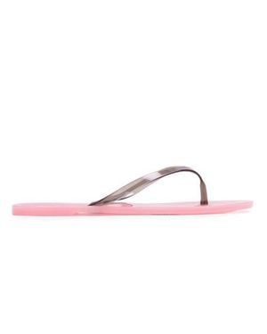 Black Suede Studio Crystal Sandal - Pink