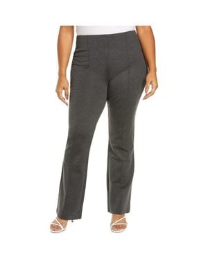 Lyssé Ntials E High Waist Wide Leg Ponte Pants - Gray