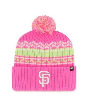 '47 Youth San Francisco Giants Polar Vortex Cuffed Knit Hat With Pom - Pink