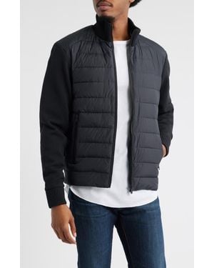 Save The Duck Sedum Water Repellent Mixed Media Jacket - Blue