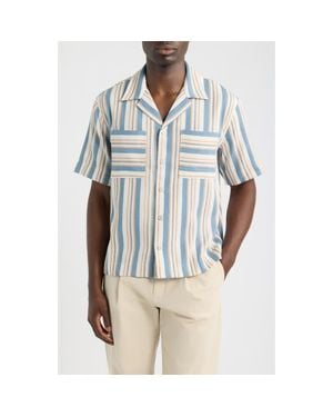 Reiss Celeste Stripe Camp Shirt - Multicolor