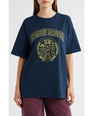 Tシャツ・カットソー Damson Madder Apple Peel Short Sleeve Shirt Damson Madder Apple Peel SS Tee Ecru – The Hambledon