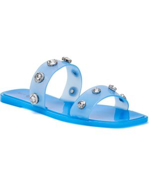 Katy Perry The Geli Embellished Slide Sandal - Blue
