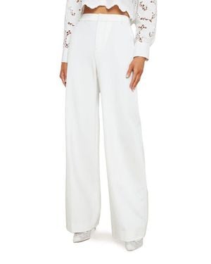 L'Agence Livvy Straight Leg Pants - White