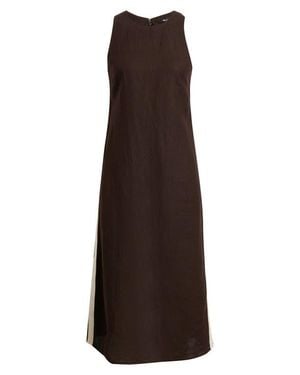 Madewell Sleeveless Linen Maxi Dress - Brown