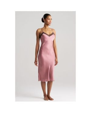 Natori Ashley Icon Gown With Lace - Pink