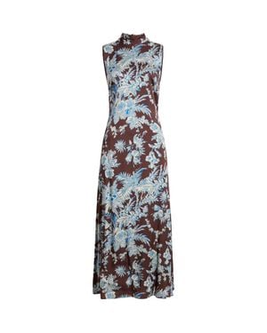 Tahari The Sonja Sleeveless A-Line Dress - Blue