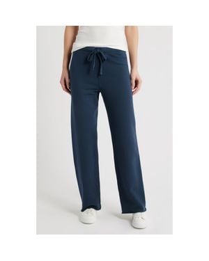 Frank & Eileen Catherine Raw Hem Cotton Sweatpants - Blue