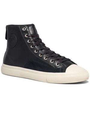 PF Flyers All-American Luxe High-Top Leather & Suede Sneaker - Blue