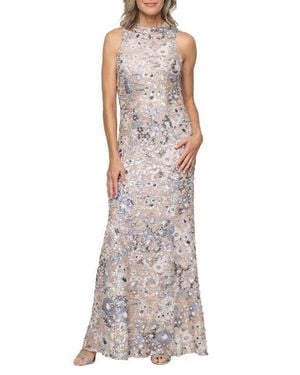 Alex Evenings Sequin Sleeveless Mermaid Gown - Multicolor