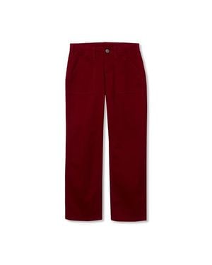 Lands' End Girls Woven Pull On Utility Cargo Pants - Red