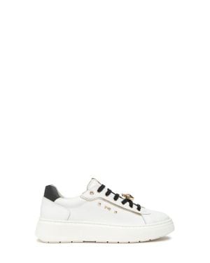 Nero Giardini Studded Platform Sneaker - White