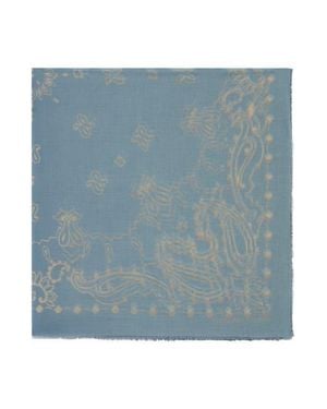 Gerard Darel Dorine Square Paisley Print Scarf - Blue