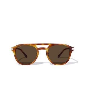 Cossimo Coast 50Mm Round Acetate Sunglasses - Brown