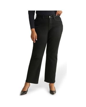 WARP+WEFT Ase High Waist Straight Leg Jeans - Black