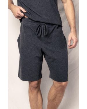 Petite Plume Pima Cotton Shorts - Blue