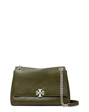 Tory Burch Charlie Leather Shoulder Bag - Green
