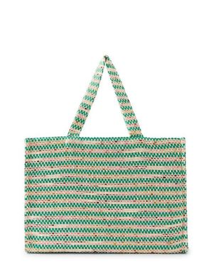 Helen Kaminski Anika Stripe Bouclé Tote - Green
