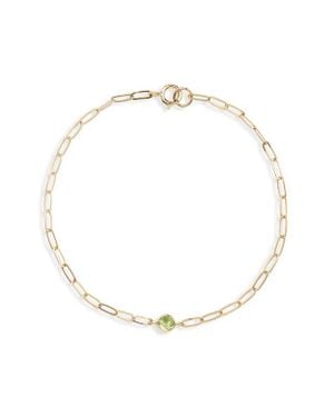 Anzie Bezel Pendant Bracelet - White