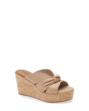 Cordani Dumont Platform Wedge Slide Sandal - Natural