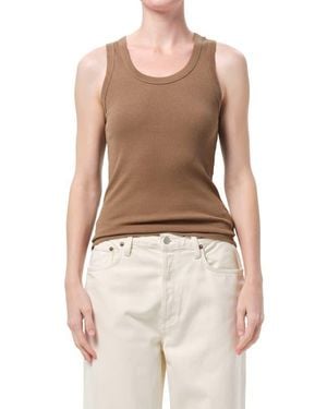 Agolde Poppy Rib Organic Cotton Blend Tank - Multicolor