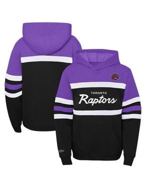 Mitchell & Ness Youth /Heather Toronto Raptors Hardwood Classics Head Coach Pullover Hoodie - Purple
