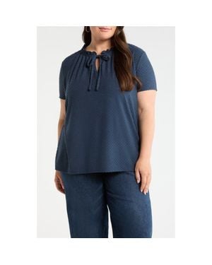 Loveappella Swiss Dot Top - Blue
