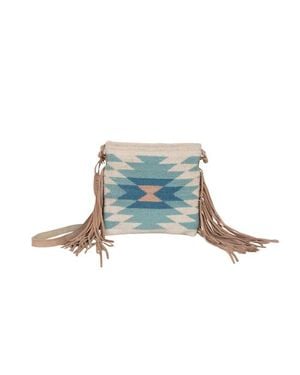 Amasouk Viento Dulce Fringe Crossbody - Blue