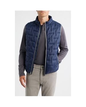 Scott Barber Water Resistant Space Quilted Vest - Blue