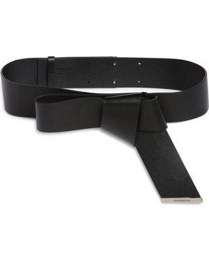 Givenchy Windsor Knot Leather Belt - Black