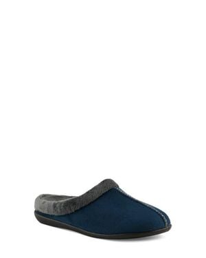Flexus by Spring Step Aushana Faux Fur Mule Slipper - Blue