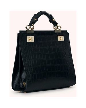 VIE LORIE Veronika Top Handle Bag - Black
