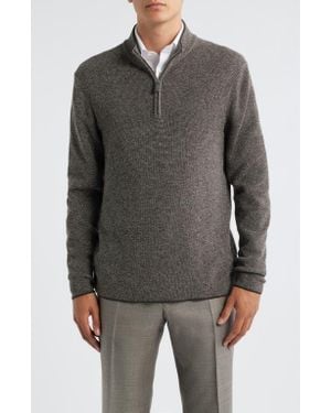 Jack Victor Daulac Quarter Zip Pullover - Gray