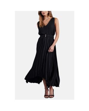 Bishop + Young Highbrow Pleat Dress - Black