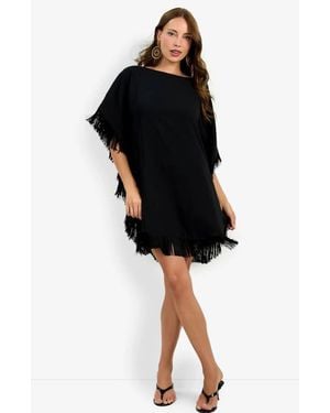 Trina Turk Mini Neena Fringe Dress - Black